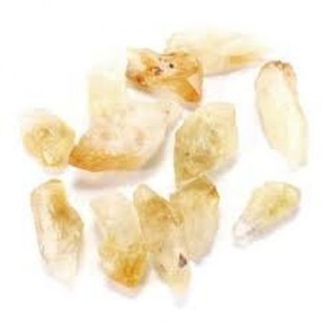 Citrin point, brent rå 1-3 cm A kvalitet