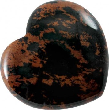 Obsidian, mahogny hjerte 4,2 cm