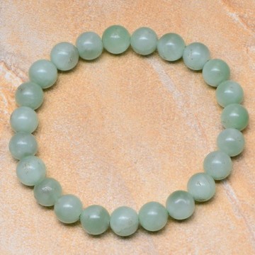 Armbånd med 8 mm Jade, grønn kinesisk AAA-kvalitet