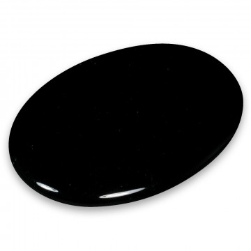 Onyx, svart flat lommestein 30-40 mm AAA-kvalitet