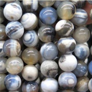 Agat, ocean grønn (Fargebehandlet) med hull, 6 mm, runde (30 stk)