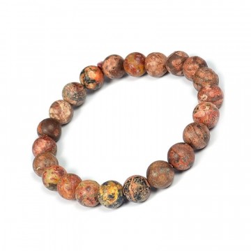 Armbånd med 8 mm Leopard Jaspis AAA-kvalitet