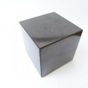 Shungitt Kube polert, 80 x 80 mm