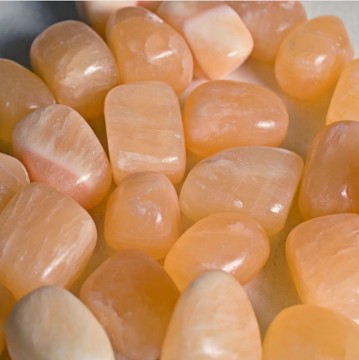 Jade, oransje Tromlet Medium AAA-kvalitet
