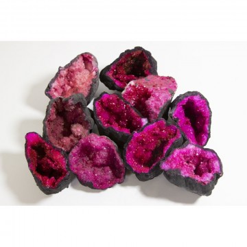 Agat, rosa (Farget) geode Små 2-4 cm AA-kvalitet