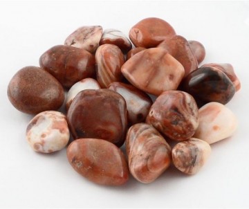 Sardonyx, rød Tromlet Medium AAA-kvalitet