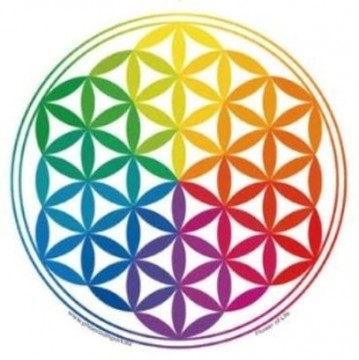 Vindus pynt, Flower of Life flerfarget sticker