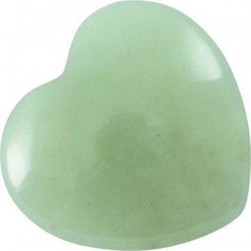 Jade, grønn nefritt hjerte 4,2 cm