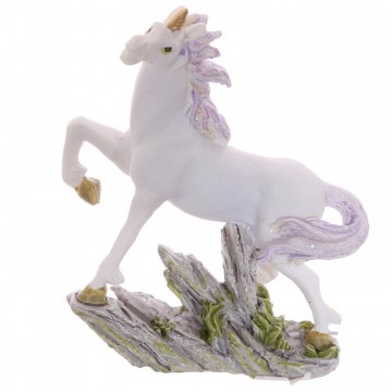 Small Unicorn on Rocks Decoration - B, 6 cm