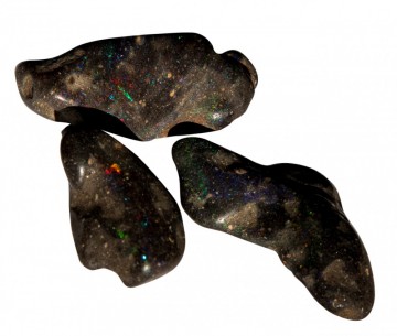 Opal, svart Tromlet Stor AAA-kvalitet