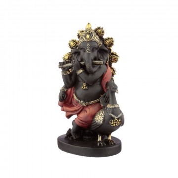 Ganesh with Pipe and Peacock 20 cm