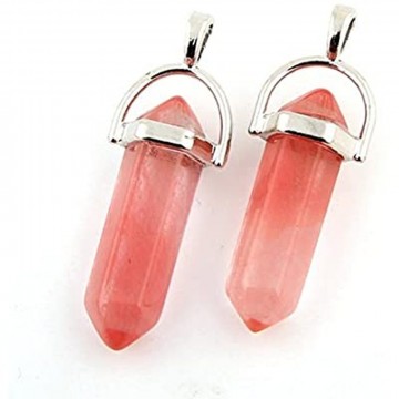 Sekskantet Cherry Kvarts (Syntetisk) point 4 cm