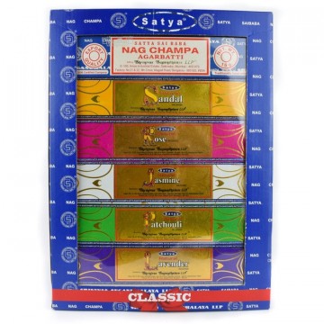 Satya røkelsespinner 12 assorterte av 15 gram hver