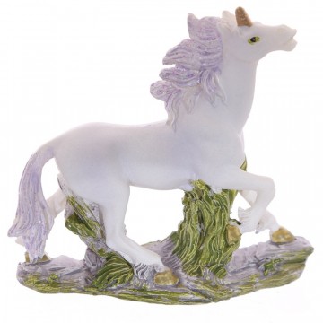 Small Unicorn on Rocks Decoration - D, 6 cm