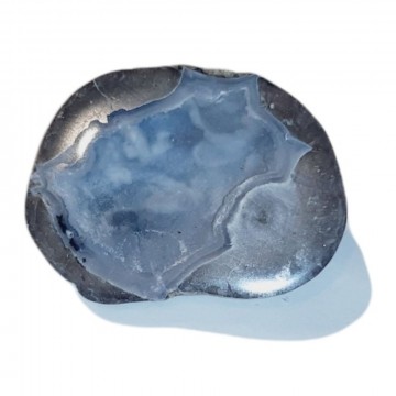 Agat geode med Blå Kalsedon 89 gram AAA-kvalitet