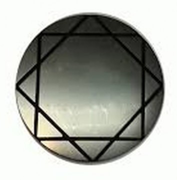 Shungitt plate med octogram 9 cm