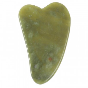 Gua sha ansikts kam Jade, grønn 7x4 cm