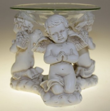 Cherubs Praying oljebrenner med glassplate