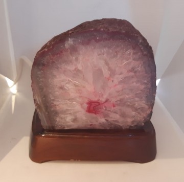 Agat, rosa lampe 1,8 kilo
