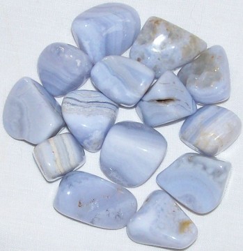 Agat, blonde (Blue Lace) Tromlet Medium A-kvalitet