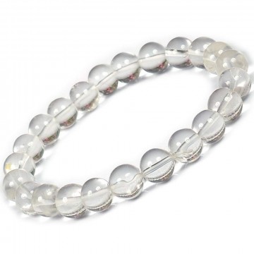Armbånd med 8 mm Bergkrystall AAA-kvalitet, 19 cm