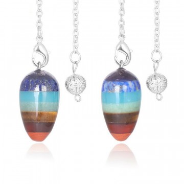 Pendel Chakra med 7 krystaller