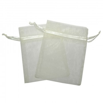 Organza bag, ivory, 8 x 6 cm