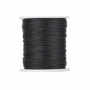 Vokset tråd, 1,0 mm, 90 meter, svart