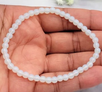 Armbånd for barn med 4 mm Opalitt (Syntetisk) AAA+ kvalitet, 14 cm