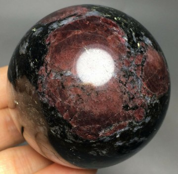 Granat, rød Kule, 54 mm