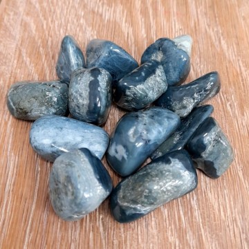 Jade, blå Tromlet Medium AAA-kvalitet