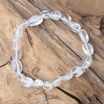 Armbånd nugget Bergkrystall AAA-kvalitet, 19 cm
