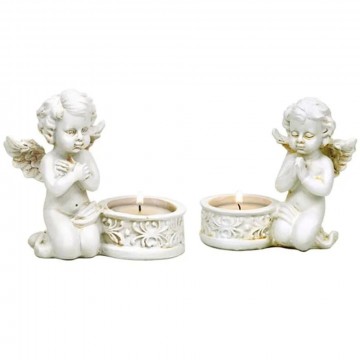 Cherub engler telysholder 2 stk