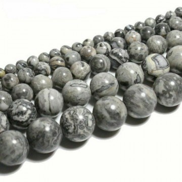 Thousen Eye Stone med hull, 6 mm, runde (30 stk)