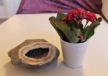 Agat geode med Bergkrystall 1007 gram