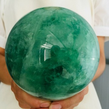 Fluoritt, grønn kule 106 mm, 2,0 kilo
