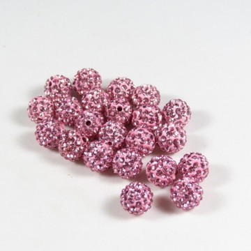 Spacer Rhinstone, Rosa, 8 mm, 20 stk