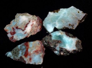 Larimar (Atlantis stein) Rå Medium AA-kvalitet