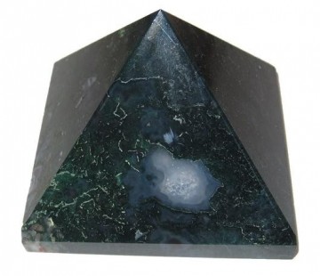 Agat, mose blå pyramide 3,5x3,5 cm