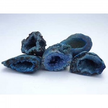 Agat, blå (Farget) geode Små 2-4 cm AA-kvalitet