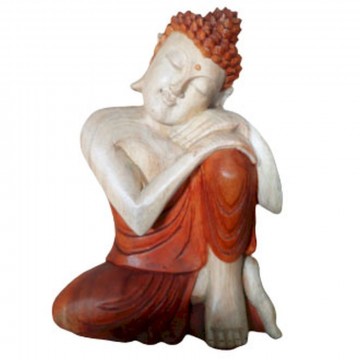 Hand Carved Buddha Statue, 30 cm thinking