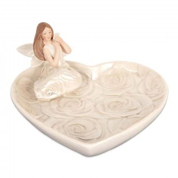 Rose Angel Heart fat 18 cm i porselen
