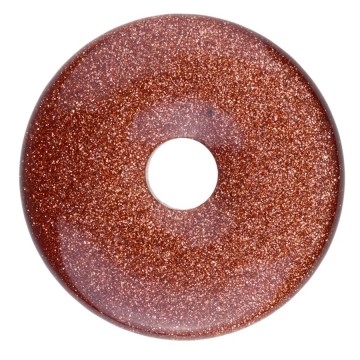 Stjernestein, rød (Syntetisk) donuts 4 cm
