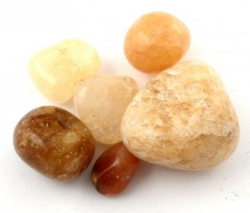 Azeztulitt, golden Satyaloka Tromlet Medium AAA-kvalitet