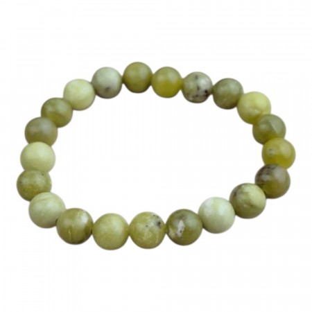 Armbånd med 8 mm Peridot A-kvalitet, 19 cm