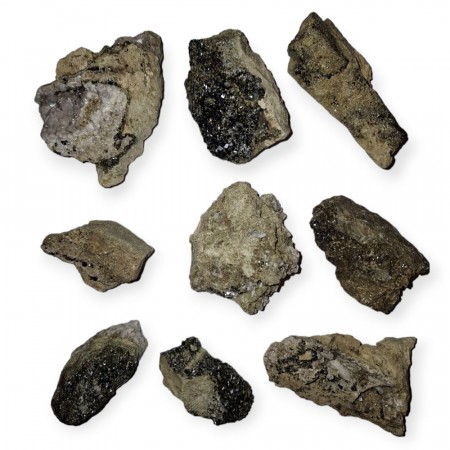 Melanitt Granat (Andraditt) Rå krystaller 50-100 gram AA-kvalitet