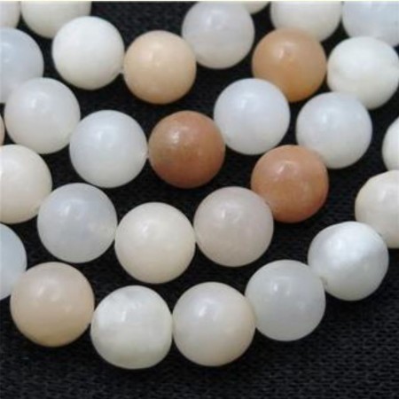 Aventurin, rosa med hull, 6 mm, runde (30 stk)