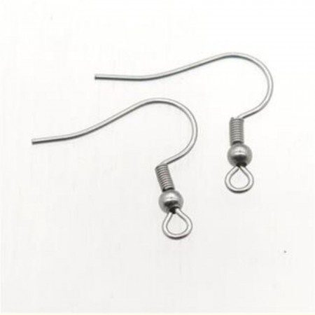 Feste for ørepynt, rustfritt stål, 15-20 mm, 50 stk