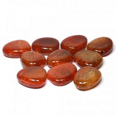 Agat, flamme meksikansk Tromlet Medium AAA-kvalitet