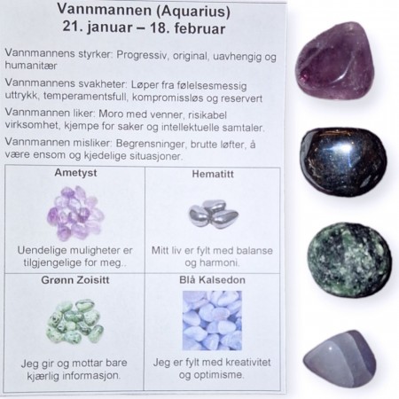 Vannmannen 4 tromlet krystaller